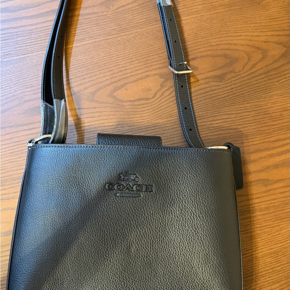 Coach Black Leather Crossbody Bag